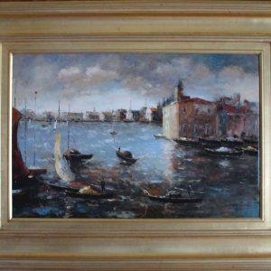 Venice Canal Scene - Original Oil Painting